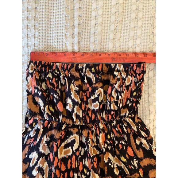 Wet Seal Dress Sz Medium Animal ? Cheetah Print Strapless Tiered Ruffle Skirt - Picture 7 of 9